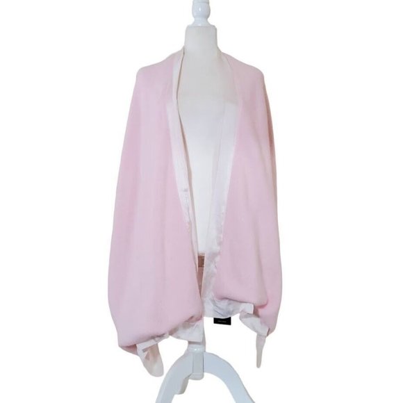TWINSET Simona Barbieri Angora Blend Wrap Scarf Shawl $295 NWT PINK Lined 22x70 - Picture 2 of 3
